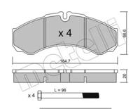 Metelli 22-0212-0 Brake pads