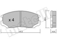 Metelli 22-0221-0 Brake pads