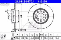 Ate 24.0112-0170.1 Диск тормозной Ate 24.0112-0170.1 Диск тормозной