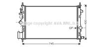 Ava OLA2474 Радіатор охолодження двигуна Ava OLA2474 Радіатор охолодження двигуна