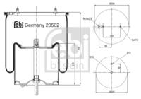 Febi 20502 Пневматическая подушка