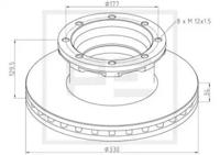 PE Automotive 036.123-00A Brake disc