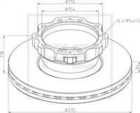 PE Automotive 036.130-00A Диск гальмівний