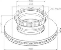PE Automotive 036.131-00A Brake disc