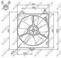 NRF 47753 Fan and motor assy NRF 47753 Fan and motor assy