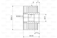 Valeo 588017 Механизм свободного хода генератора Valeo 588017 Механизм свободного хода генератора