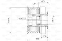 Valeo 588054 Механізм вільного ходу генератора Valeo 588054 Механізм вільного ходу генератора