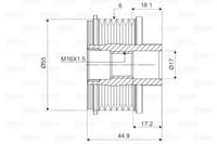 Valeo 588061 Механізм вільного ходу генератора
