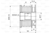 Valeo 588125 Шкив генератора
