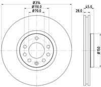 Hella 8DD 355 127-851 Диск гальмівний