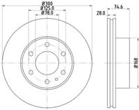 Hella 8DD 355 117-471 Brake disc