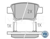 Meyle 025 236 2016/PD Колодки гальмівні Meyle 025 236 2016/PD Колодки гальмівні