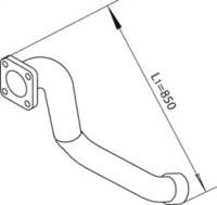 Dinex 47173 Випускна труба відпрацьованих газів