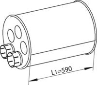 Dinex 47326 Середній кінцевий глушник ог Dinex 47326 Середній кінцевий глушник ог