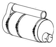 Dinex 47327 Muffler assy front Dinex 47327 Muffler assy front
