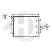 Diederichs 8221408 Радіатор охолодження двигуна Diederichs 8221408 Радіатор охолодження двигуна