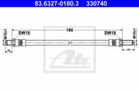 Ate 83.6327-0180.3 Hose assy brake Ate 83.6327-0180.3 Hose assy brake