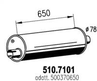 Asso 510.7101 Средний конечный глушитель ог