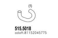 Asso 515.5018 Выпускная труба отработанных газов