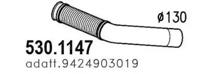 Asso 530.1147 Випускна труба відпрацьованих газів Asso 530.1147 Випускна труба відпрацьованих газів