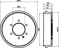 Hella 8DT 355 302-181 Барабан гальмівний