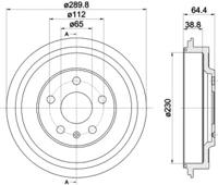Hella 8DT 355 302-561 Bremstrommel