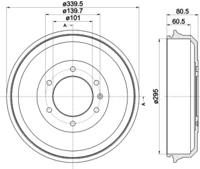 Hella 8DT 355 302-961 Bremstrommel Hella 8DT 355 302-961 Bremstrommel