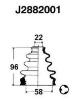 Nipparts J2882001 Dust boot kit axle joint Nipparts J2882001 Dust boot kit axle joint