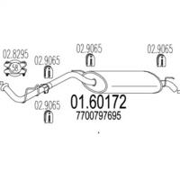 MTS 01.60172 Глушник вихлопних газів кінцевий MTS 01.60172 Глушник вихлопних газів кінцевий