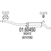 MTS 01.60450 Глушник вихлопних газів кінцевий