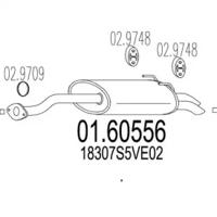 MTS 01.60556 Глушитель выхлопных газов конечный MTS 01.60556 Глушитель выхлопных газов конечный