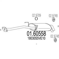 MTS 01.60558 Глушитель выхлопных газов конечный MTS 01.60558 Глушитель выхлопных газов конечный
