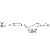 MTS 01.60722 Глушник вихлопних газів кінцевий
