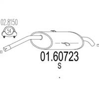 MTS 01.60723 Глушник вихлопних газів кінцевий
