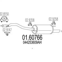 MTS 01.60766 Глушник вихлопних газів кінцевий MTS 01.60766 Глушник вихлопних газів кінцевий