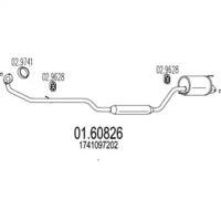 MTS 01.60826 Глушник вихлопних газів кінцевий