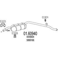 MTS 01.60940 Глушник вихлопних газів кінцевий MTS 01.60940 Глушник вихлопних газів кінцевий
