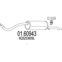 MTS 01.60943 Глушитель выхлопных газов конечный
