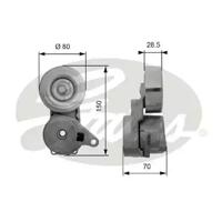 Gates T38413 Ролик натяжний ременя поліклинового Gates T38413 Ролик натяжний ременя поліклинового