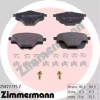 Otto Zimmermann 25827.175.2 Brake pads