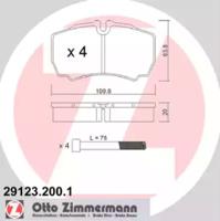 Otto Zimmermann 29123.200.1 Brake pads