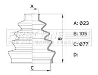 First Line/KeyParts FCB1001 Dust boot kit axle joint First Line/KeyParts FCB1001 Dust boot kit axle joint