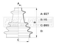 First Line/KeyParts FCB1003 Пильник привідного валу