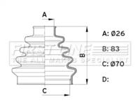First Line/KeyParts FCB1005 Dust boot kit axle joint First Line/KeyParts FCB1005 Dust boot kit axle joint