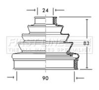 First Line/KeyParts FCB2008 Пильник привідного валу First Line/KeyParts FCB2008 Пильник привідного валу
