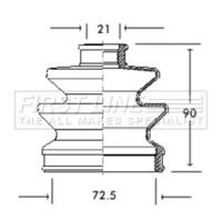 First Line/KeyParts FCB2015 Пильник привідного валу