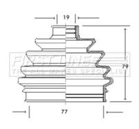 First Line/KeyParts FCB2016 Dust boot kit axle joint First Line/KeyParts FCB2016 Dust boot kit axle joint