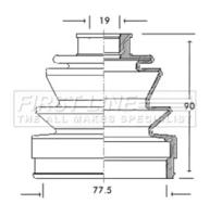 First Line/KeyParts FCB2048 Dust boot kit axle joint