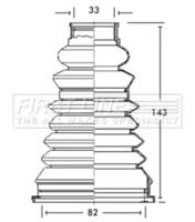 First Line/KeyParts FCB2163 Dust boot kit axle joint First Line/KeyParts FCB2163 Dust boot kit axle joint