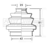 First Line/KeyParts FCB2196 Dust boot kit axle joint First Line/KeyParts FCB2196 Dust boot kit axle joint